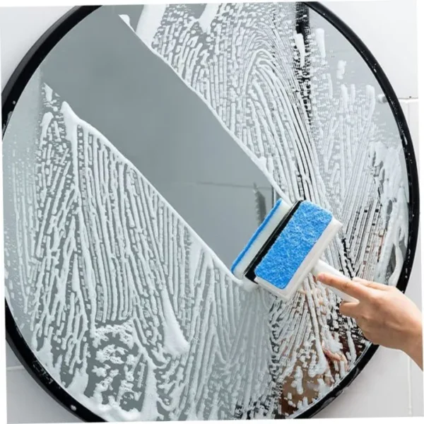 2-in-1 Glass Wiper with Sponge and Squeegee – Dual-Sided - Image 2