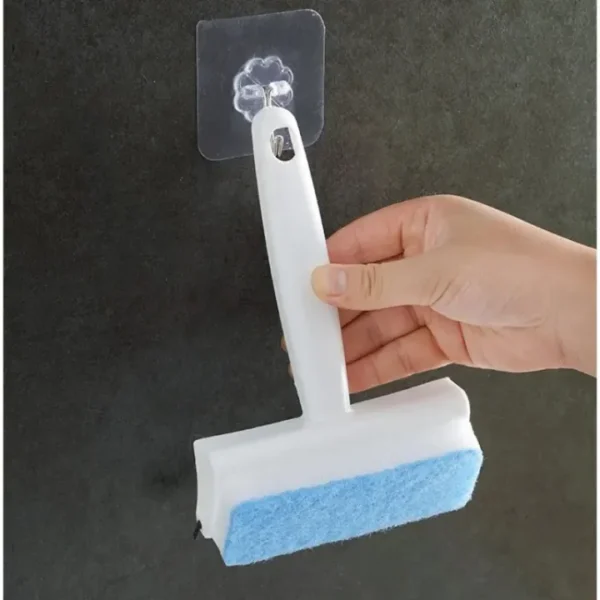 2-in-1 Glass Wiper with Sponge and Squeegee – Dual-Sided - Image 3